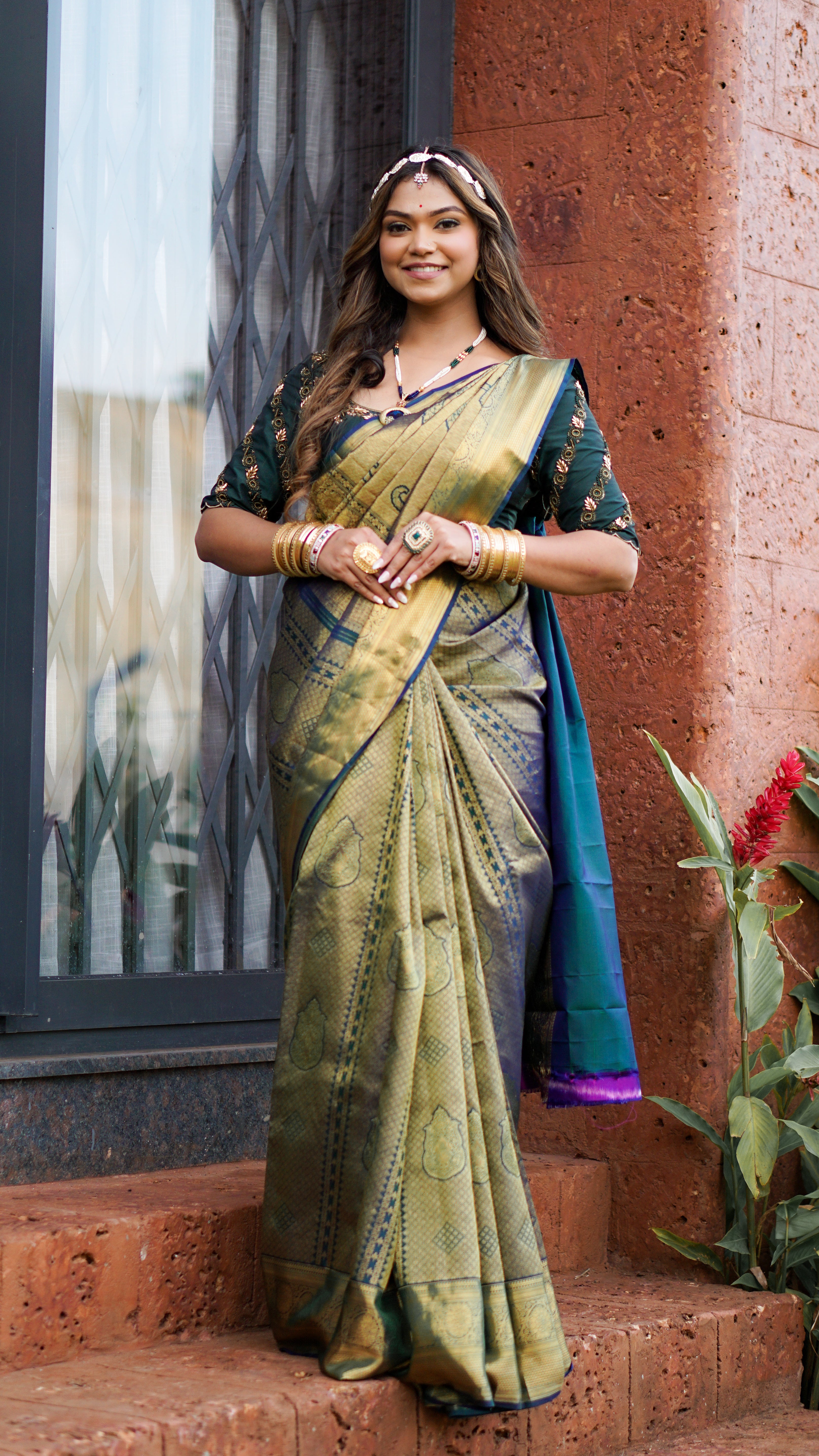 Blue Banaras Silk Saree 
