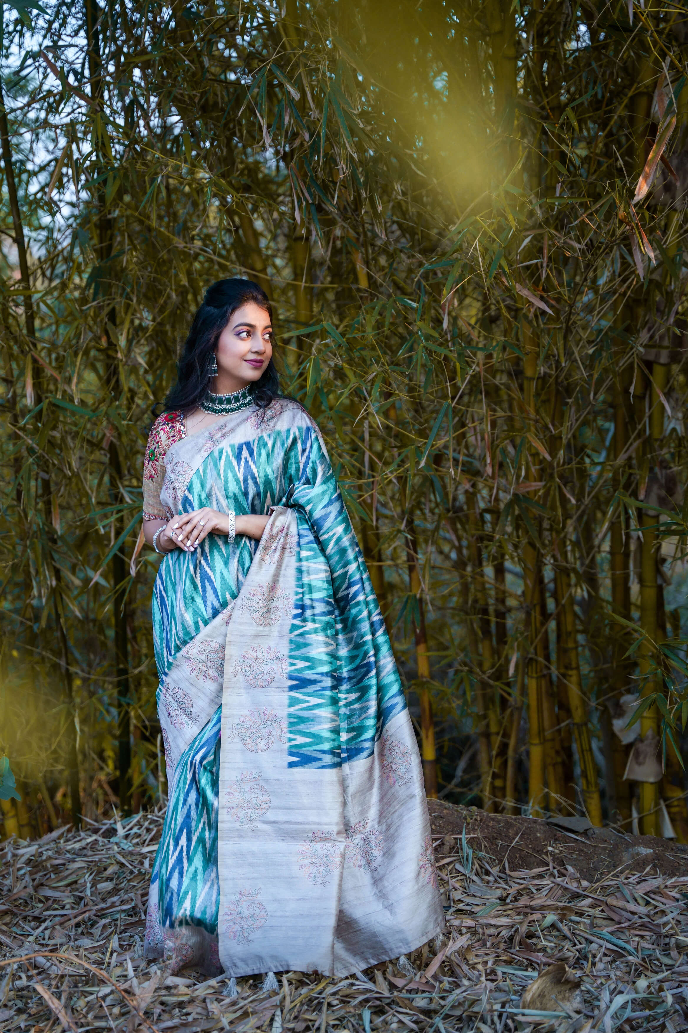 Peacock Cotton Silk Saree 