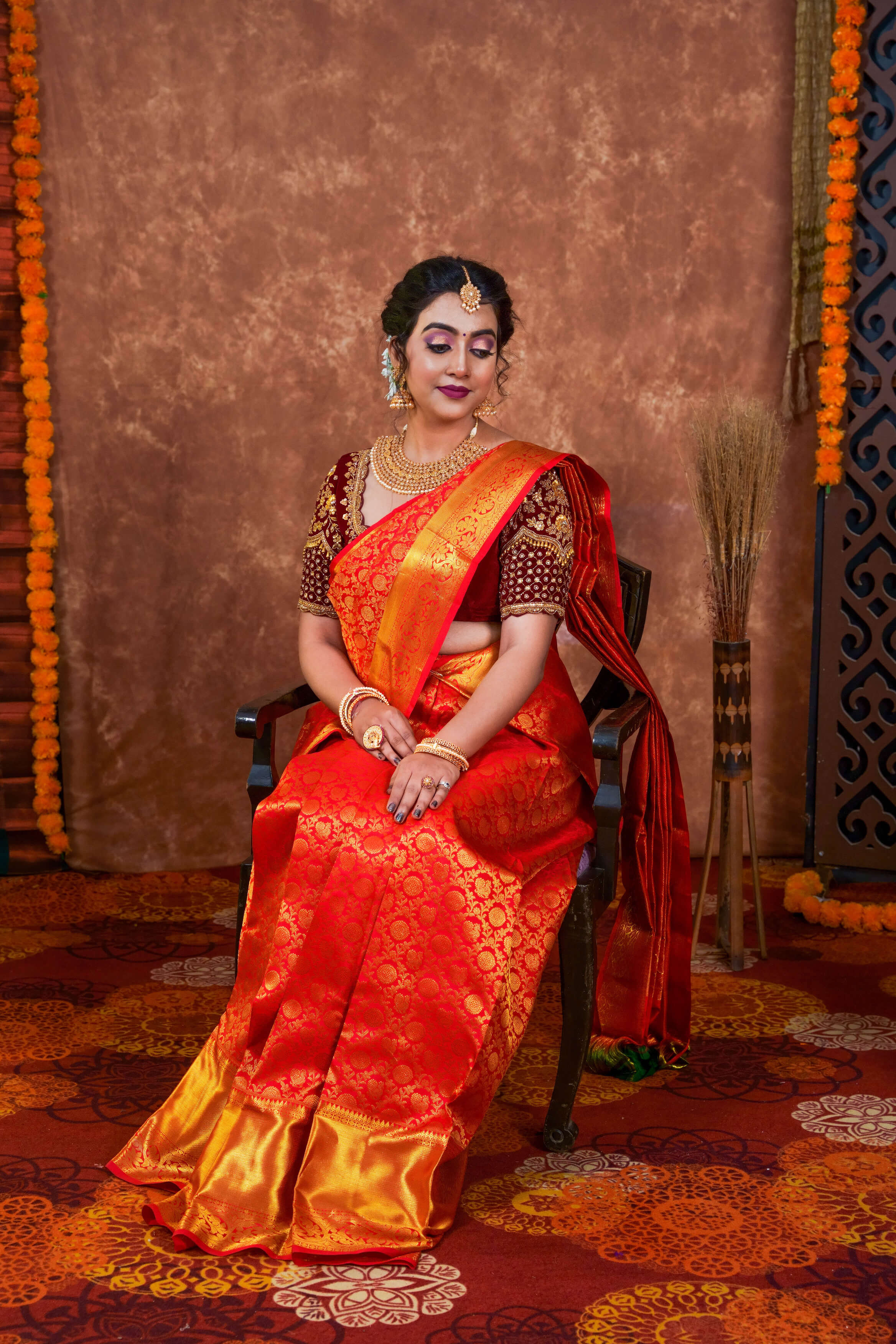 Red Handloom Pure Silk Saree