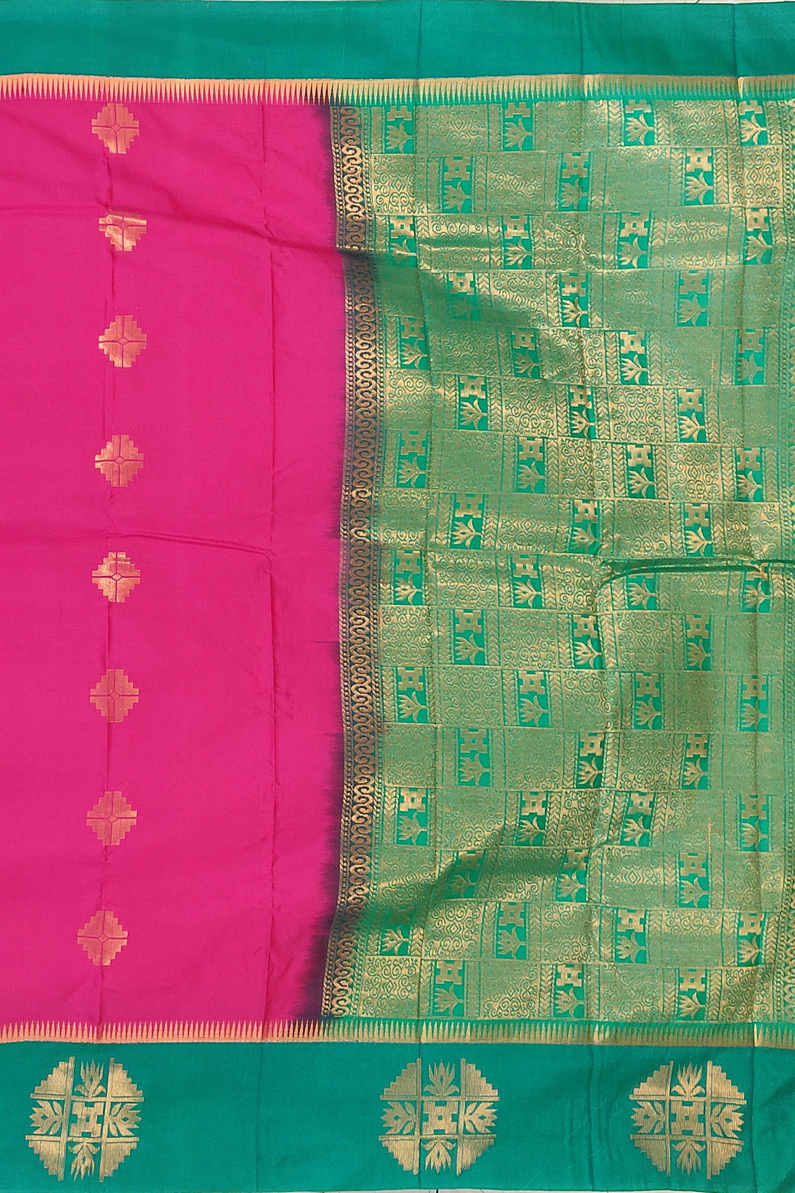 semi soft silk saree dark pink color saree
