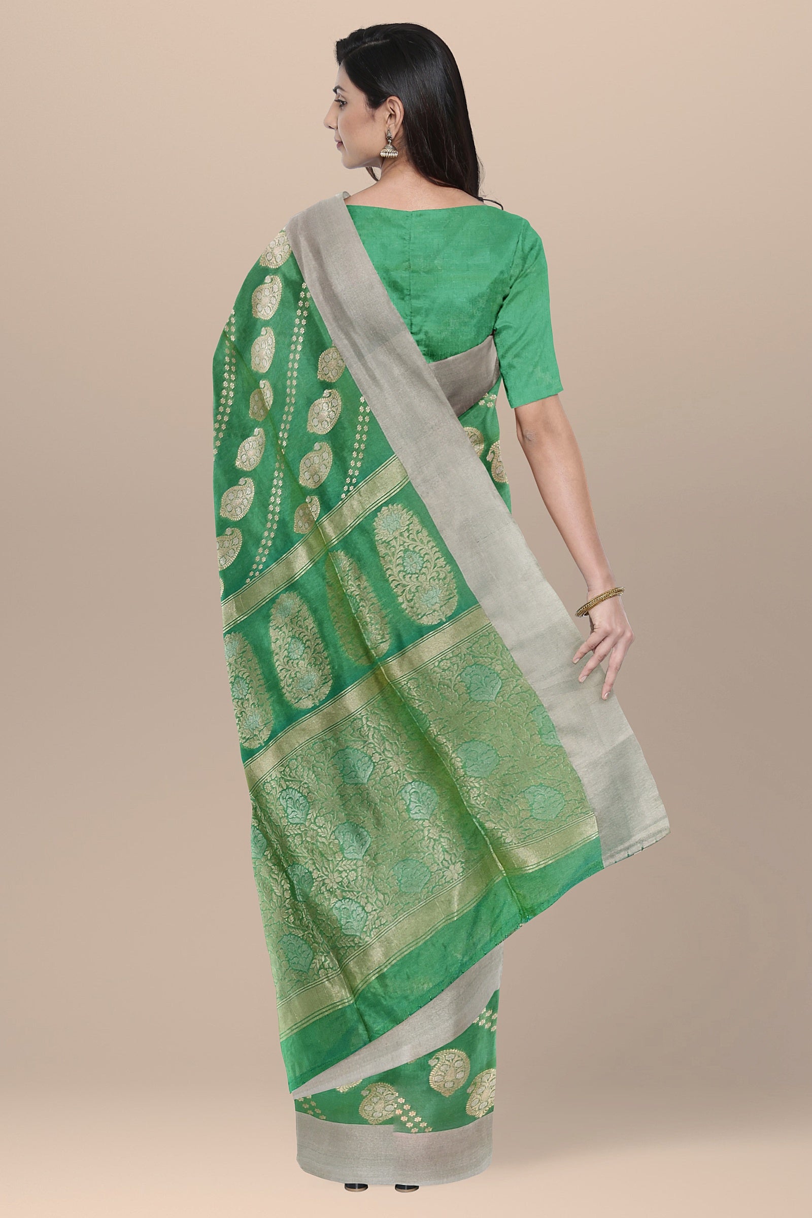 semi kathan banaras silk saree