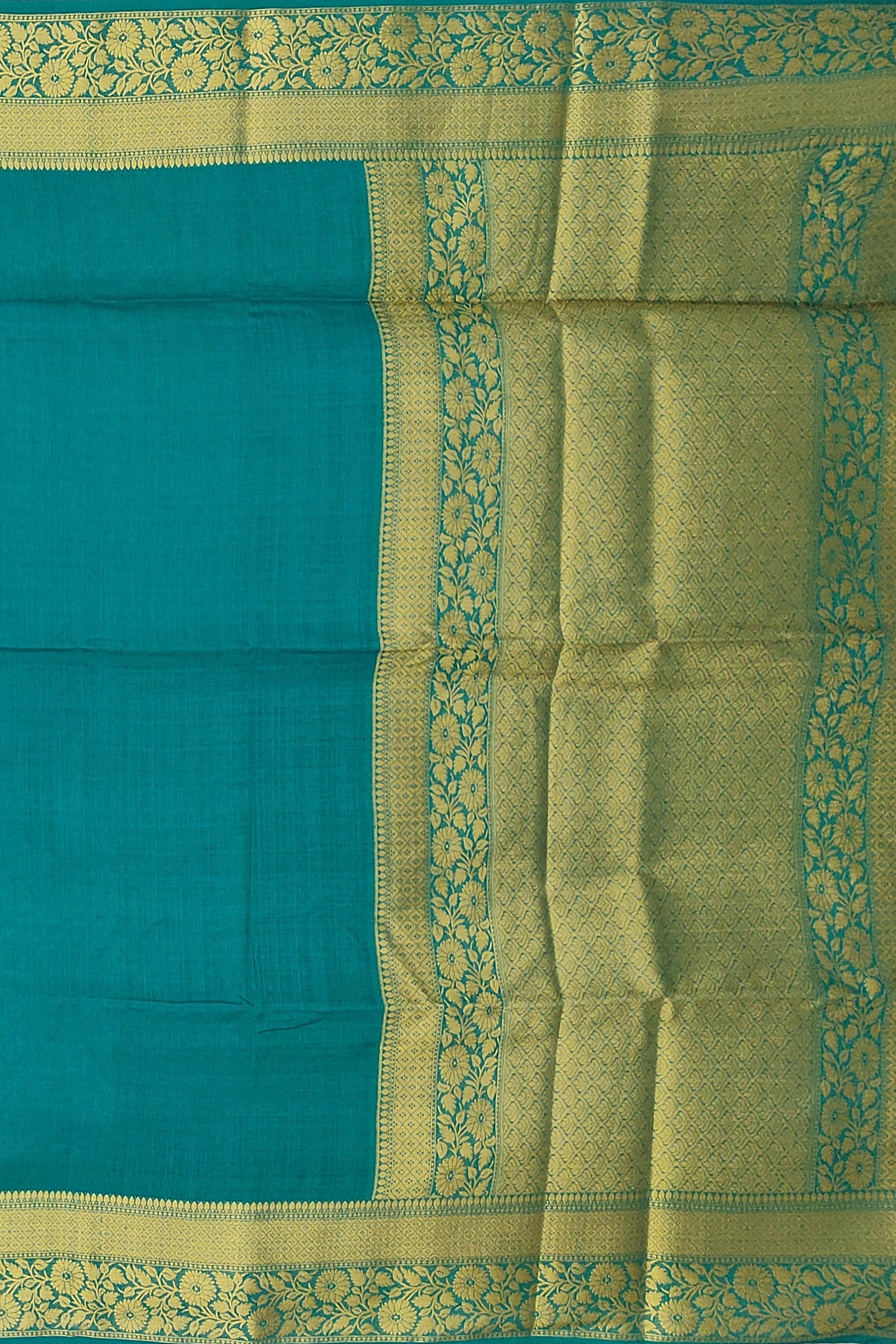 linen silk saree peacock  color