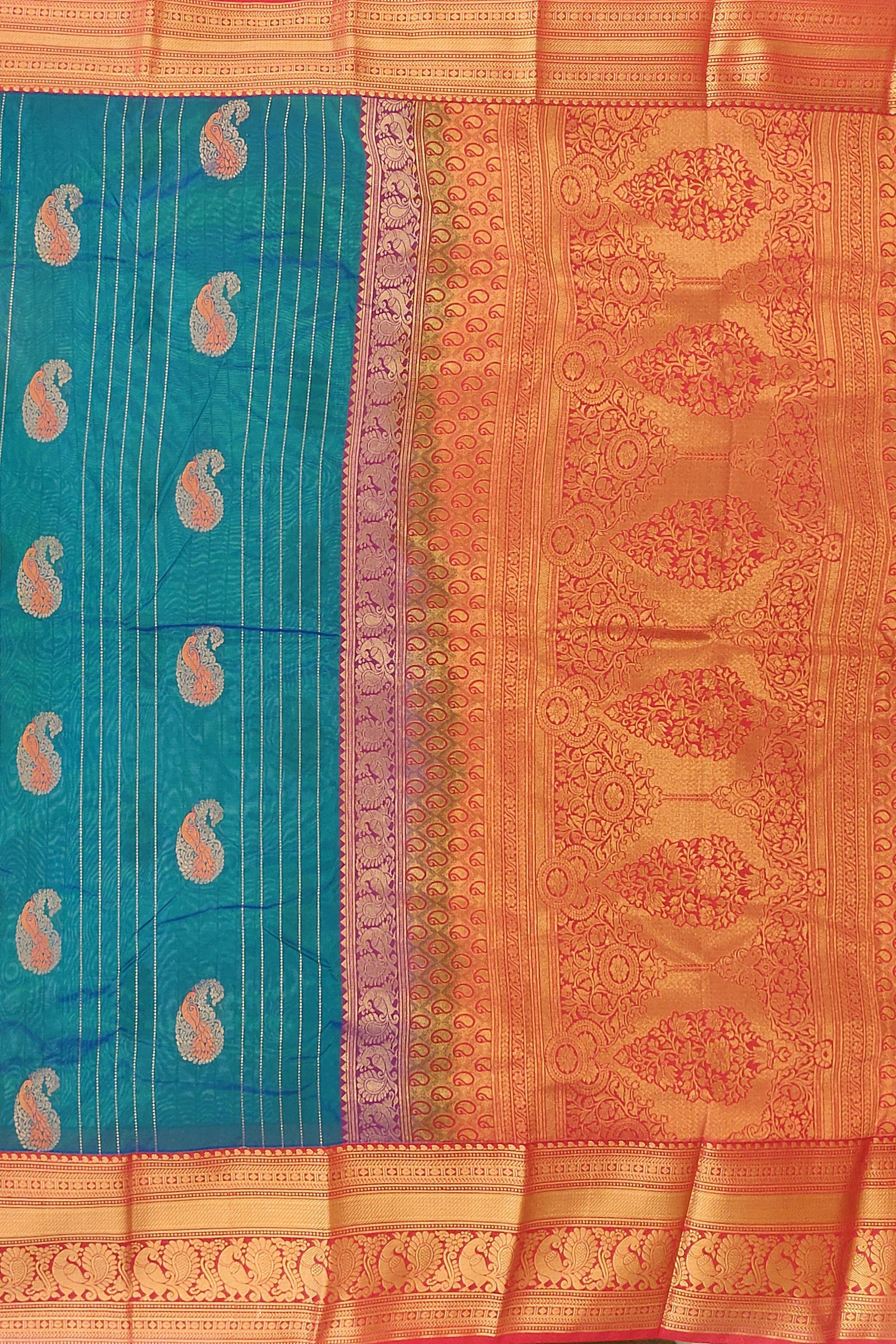 KANJIVARAM SEMI SILK: Traditional Kanjivaram saree