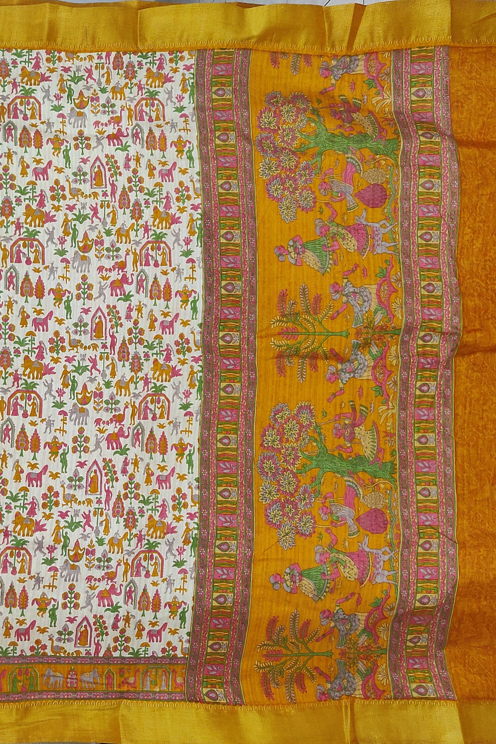 TUSSAR SILK: Baluchari designer semi-Tussar silk saree