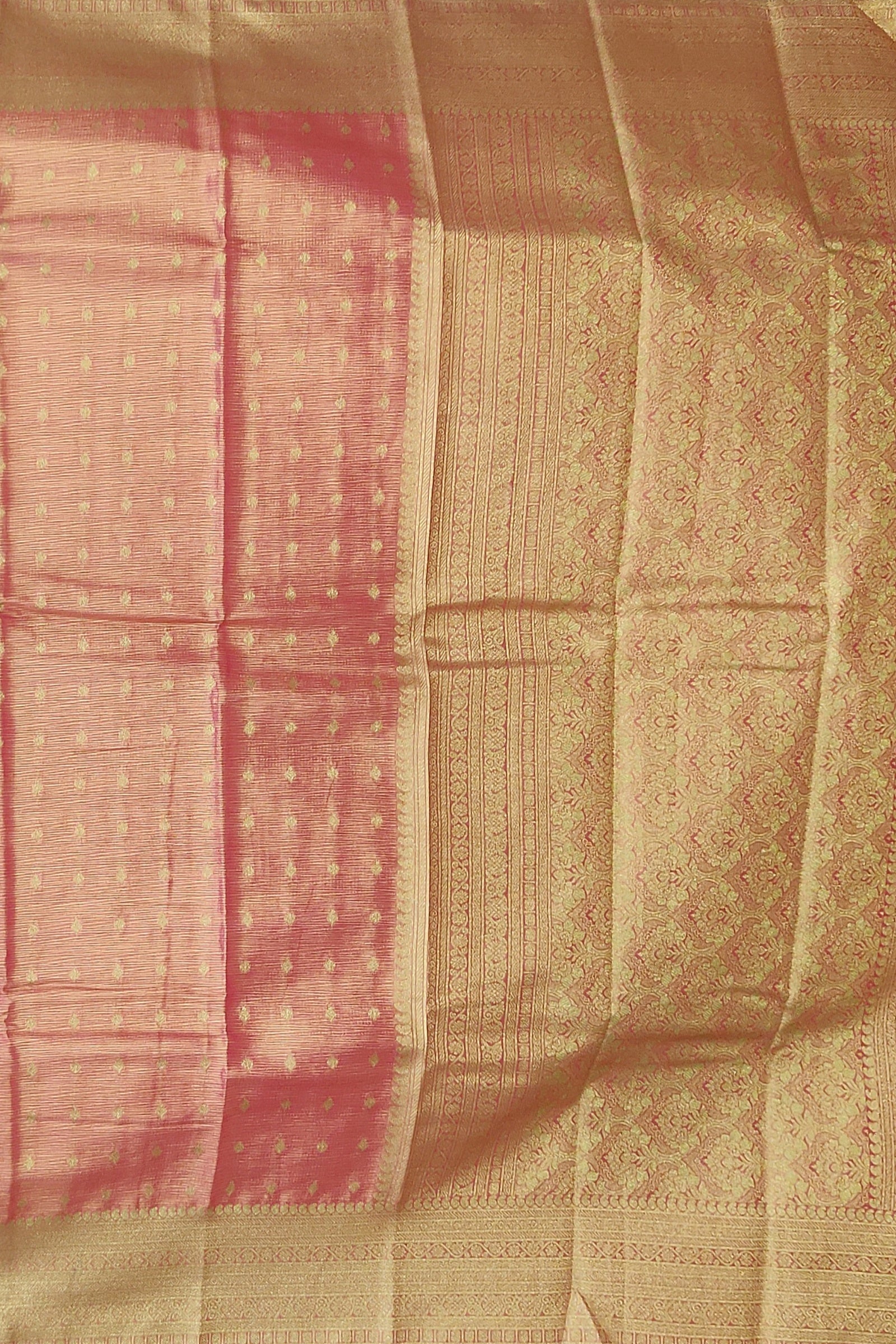 SEMI TISSUE SILK: Elegant onion pink saree