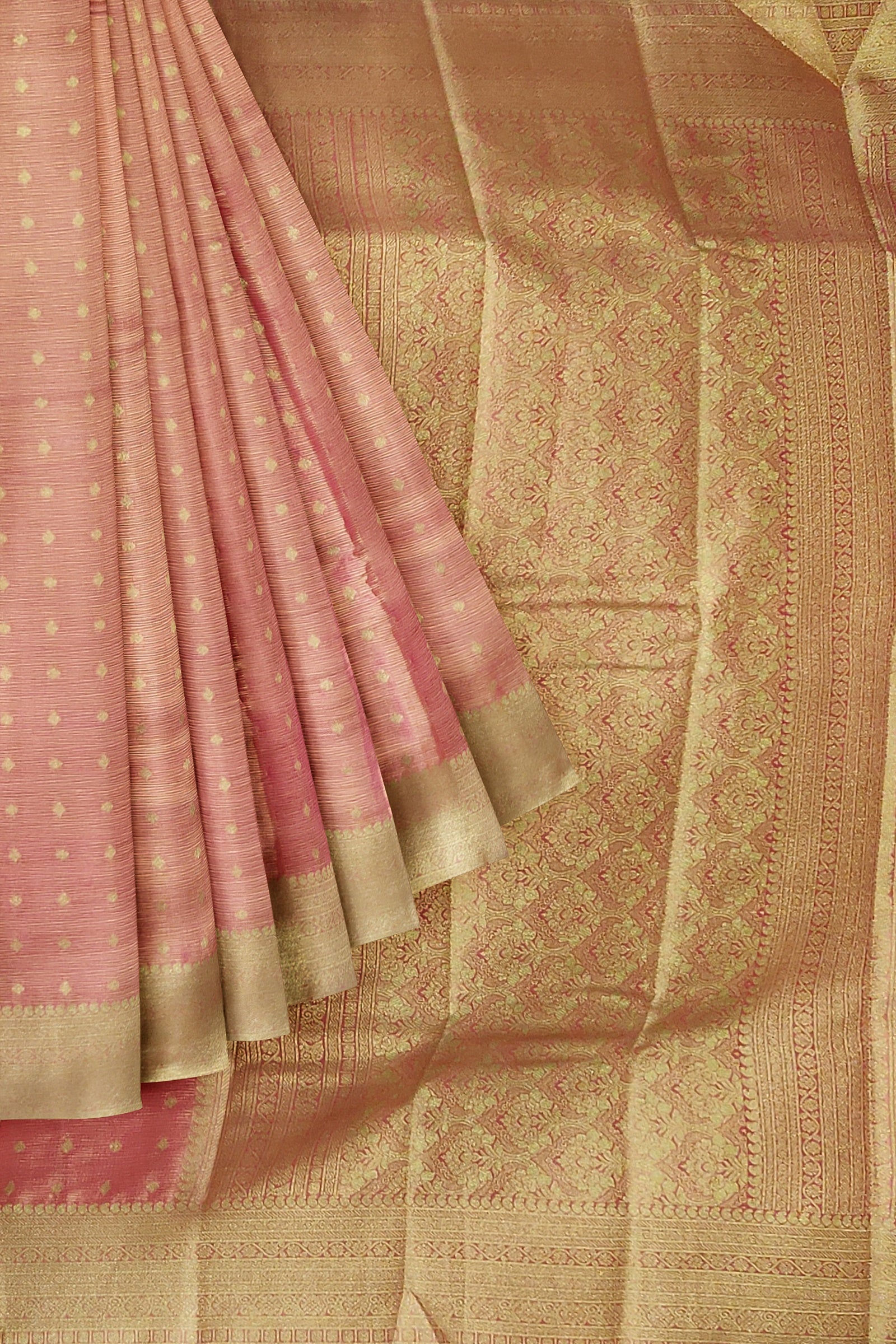 SEMI TISSUE SILK: Elegant onion pink saree